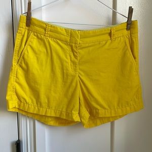 J. Crew chino cotton shorts. Size 8. Yellow.